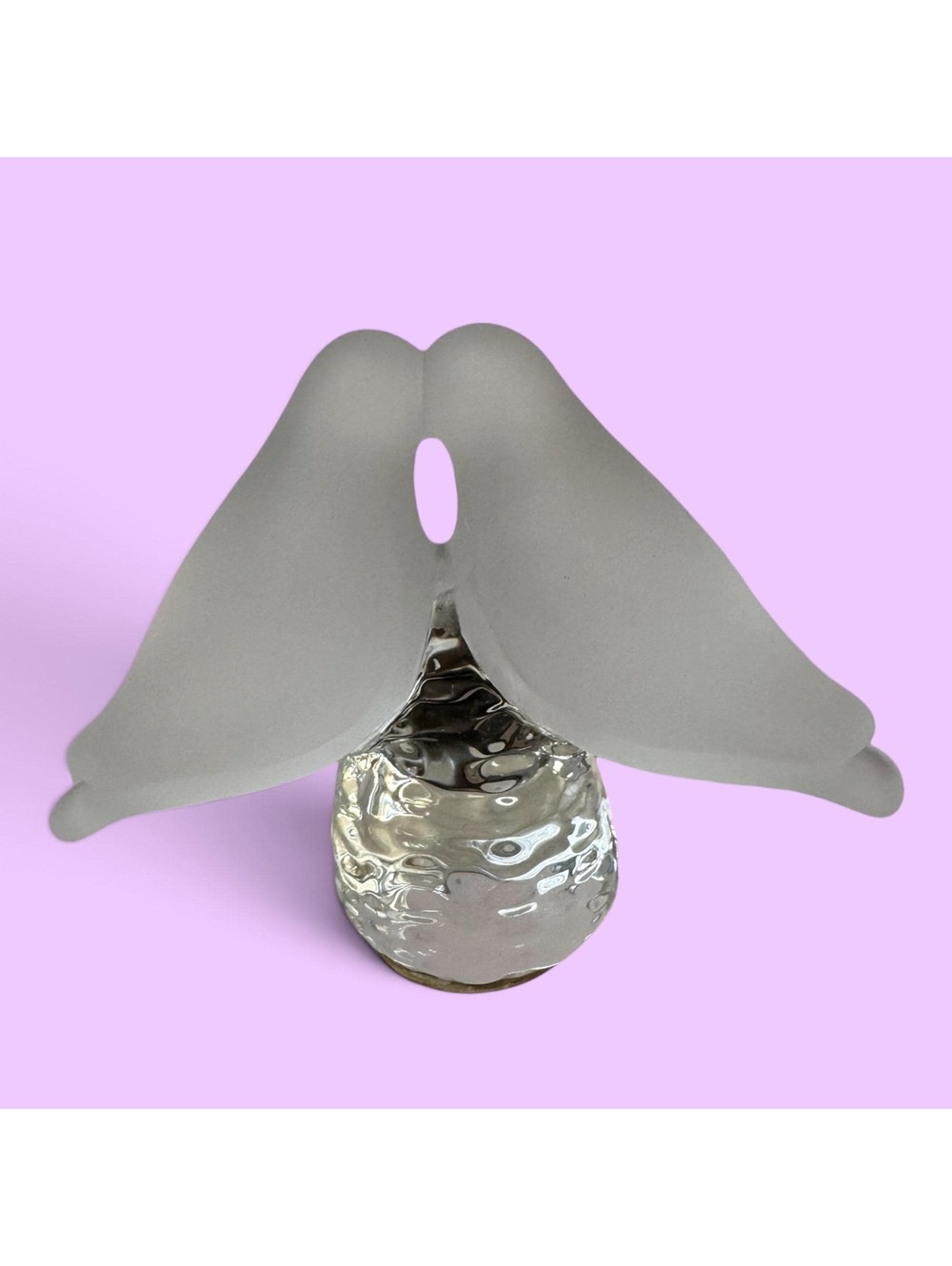 Mid Century Swedish Glass Lovebirds